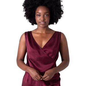 Ejona Tiwa Silk Sleeveless Reversible Top Womens Size M Layering Shirt Luxury